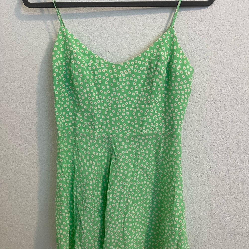 Zara Green and White Floral Romper